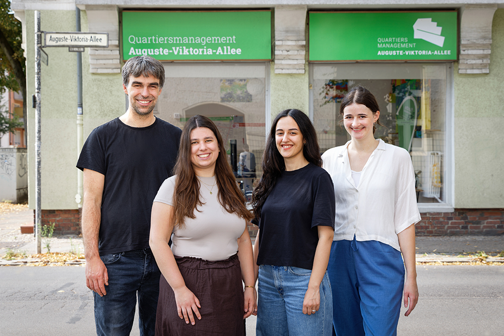 Das Team des Quartiersmanagements Auguste-Viktoria-Allee