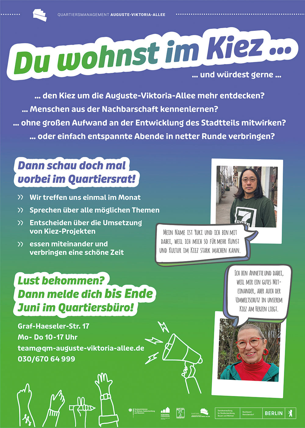 Plakat Quartiersratswahl 2025
